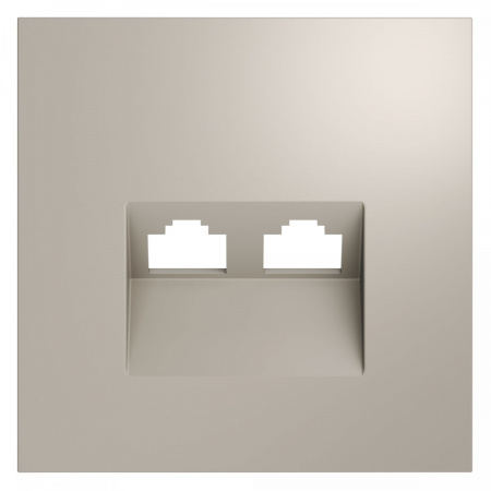 фото Накладка для розетки компьютерной двойной RJ45+RJ45 кат.6, S70 (кашемир)