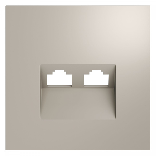фото Накладка для розетки компьютерной двойной RJ45+RJ45 кат.6, S70 (кашемир)