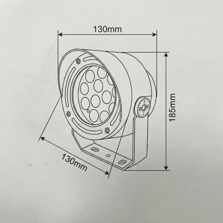 фото Прожектор LED зеленый G5618 18W 15° IP65 темно-серый