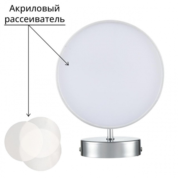 фото Хром/белый, металл/текстиль Бра E14 1*40W 220V SUNTORI CLASSI, арт. 6591/1W