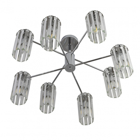 фото Хром/прозрачный, металл/хрусталь Люстра подвесная E14 8*40W 220V FAVLA CLASSI, арт. 8348/8C