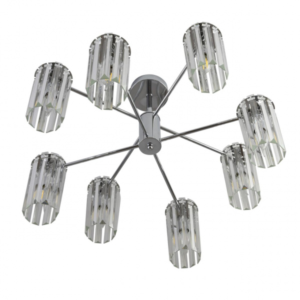 фото Хром/прозрачный, металл/хрусталь Люстра подвесная E14 8*40W 220V FAVLA CLASSI, арт. 8348/8C