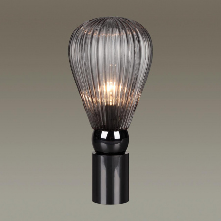 фото Черный хром/дымчатый/металл/стекло Настольная лампа E14 1*40W ELICA MODERN, арт. 5417/1T