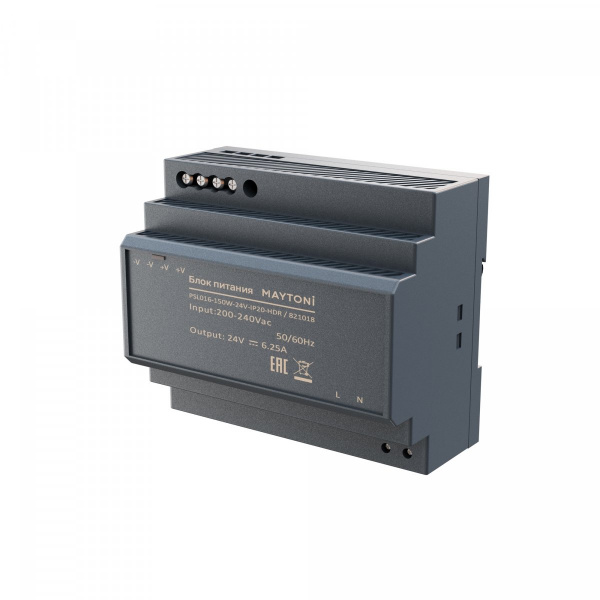 Источник напряжения PSL016 24В 150Вт IP 20 Maytoni 821018, серый