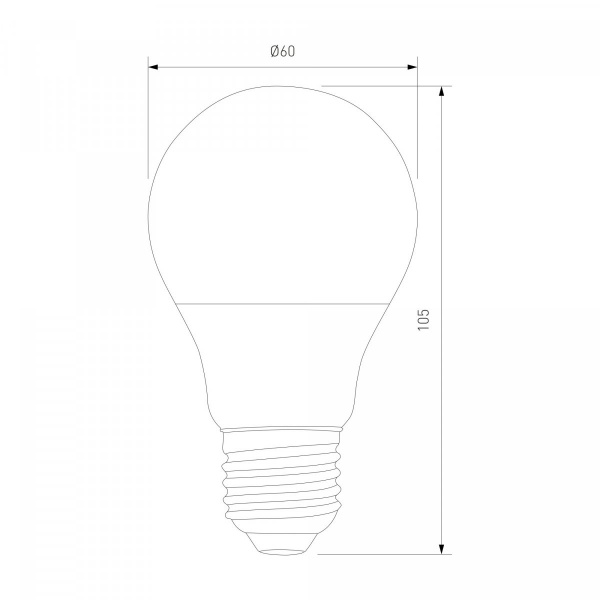 фото Светодиодная лампа Dimmable А60 9W 4200K E27 BLE2777