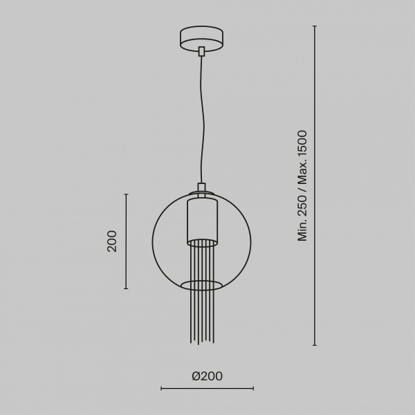 фото Подвесной светильник Maytoni Flusso P095PL-01BZ, латунь