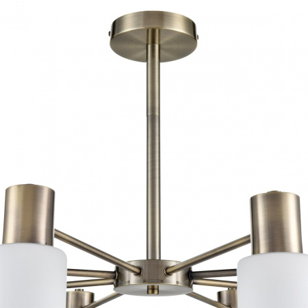 фото Бронза/белый металл/стекло Люстра потолочная Е14 8*40W 220V MAVE COMFI, арт. 8100/8C