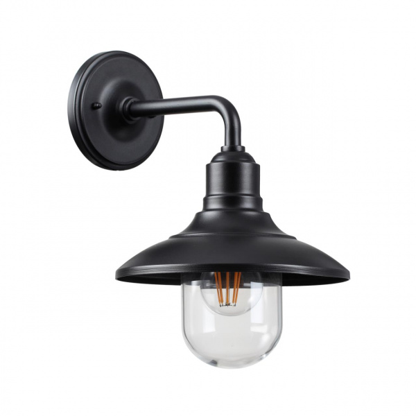 Черный/стекло Ландшафтный настен.светильник E27 1*60W IP44 CAMPA NATURE, арт. 4965/1W