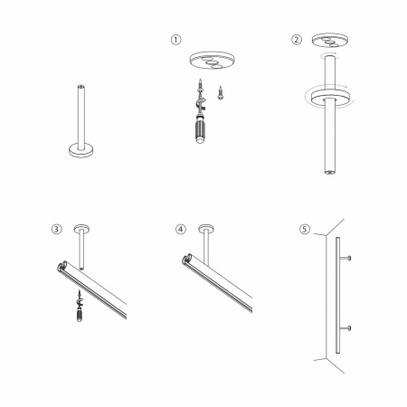 фото Mini Magnetic Шинопровод накладной Round черный 2м 85165/00