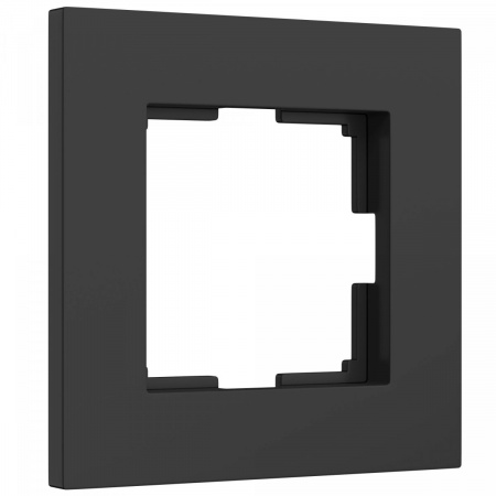 фото Рамка из поликарбоната на 1 пост Slab черный софт W0012908