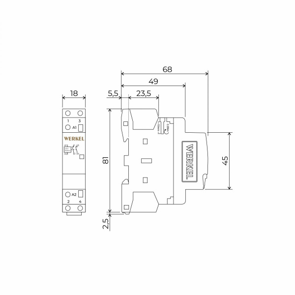 фото Контактор модульный 20 A 2NO (1 мод.) W941M20O