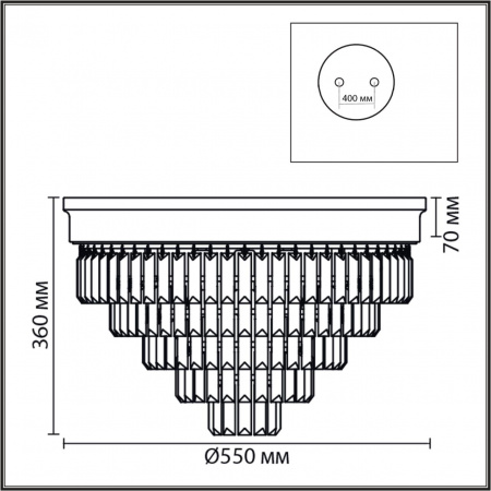 фото Хром/хрусталь металл/прозрачный Люстра потолочная Е14 8*40W 220V ZAHA CLASSI, арт. 8266/8C