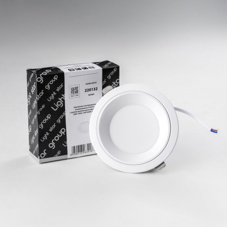 фото Светильник встраиваемый со встроенными светодиодами Zocco, белый Lightstar 220132