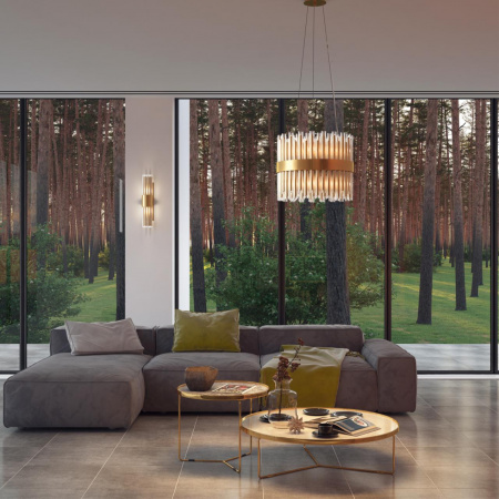 фото Золото/металл/стекло Бра E14 2*40W VIKETA HALL, арт. 4786/2W