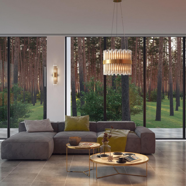 фото Золото/металл/стекло Подвес E14 2*40W VIKETA HALL, арт. 4786/2