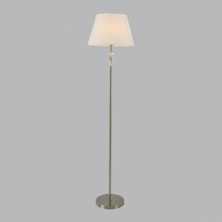 фото Никель/белый/серый, металл/керамика/ткань Торшер Е27 1*60W 220V VERMONT CLASSI, арт. 8274/1F
