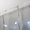 фото Бахрома (Айсикл) ALEDUS, 220 В, 3x0.5 м, прозрачный провод, белый, без мерцания