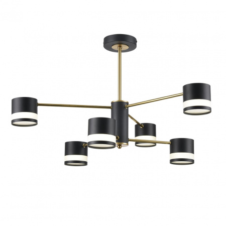 фото Черный/латунь, металл/акрил Люстра потолочная LED GX53 6*7W 220V LANIKA COMFI, арт. 8240/6C