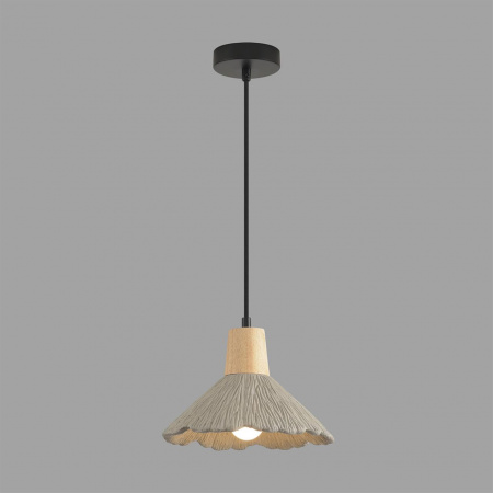 фото Черный/серый/бежевый, металл/дерево/цемент Подвес E27 60W 220V EOLIANA SUSPENTIONI, арт. 8351/1A