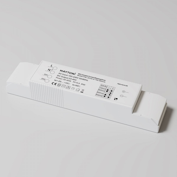 фото Источник питания DALI DT6 30-40Вт IP20 Maytoni PSL-DL40-S-750-900mA, белый