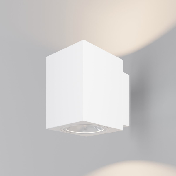 фото Уличный настенный светильник Maytoni Outdoor Block O507WL-L10W3K, белый