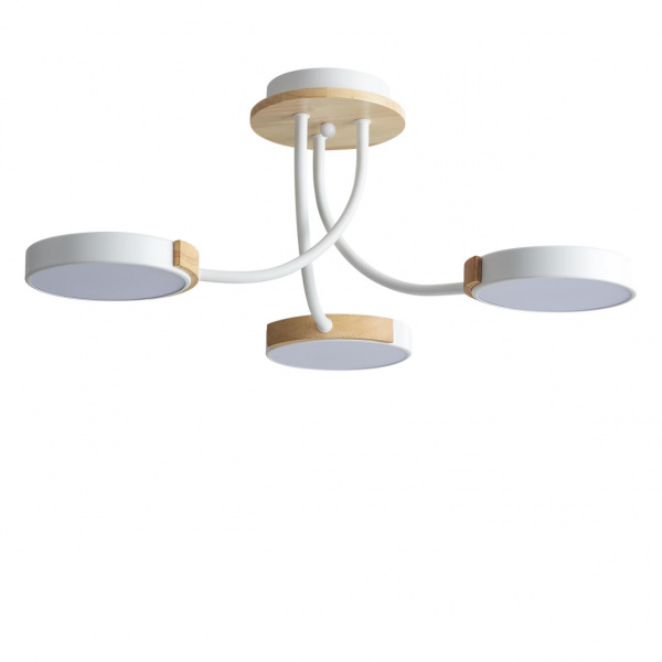 Белый, дерево Люстра потолочная LED 54W 3000/4000/6000К 220V ARLEY LEDIO, арт. 5654/54CL