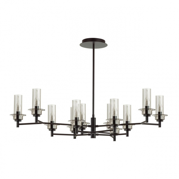 Черный/дымчатый/металл/стекло Люстра потолочная E14 12*40W 220V MADONNA CLASSI, арт. 6555/12C