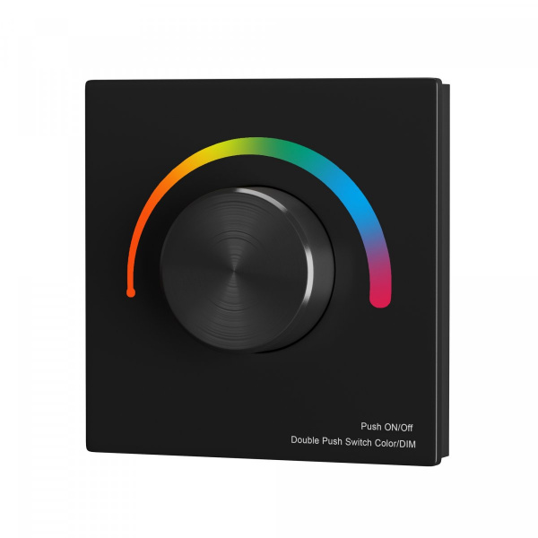Роторная панель управления RF трехканальная 12-48В Цветная (RGB) 576Вт Maytoni 711028, черный