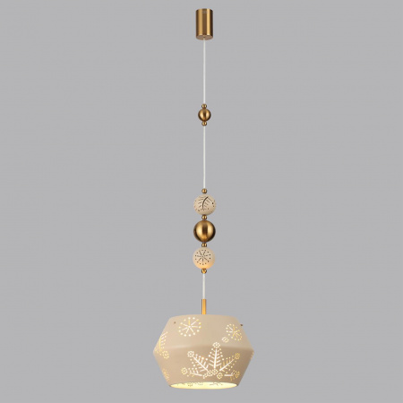 фото Бежевый/античная бронза/металл/керамика Подвес E27 1*40W KARELIA PENDANT, арт. 5444/1A