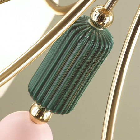 фото Золото/разноцветн./керамика/стекло Люстра потолочная E14 7*40W CANDY CLASSIC, арт. 4861/7C