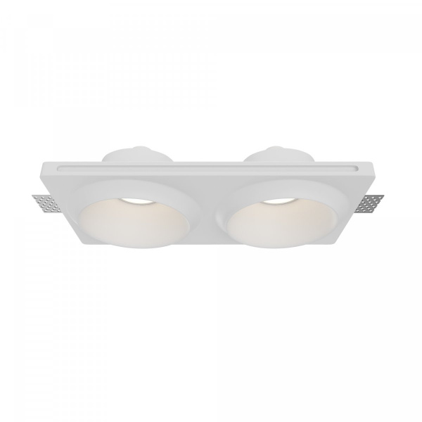 Встраиваемый светильник Maytoni Technical Gyps Modern DL124-GU10-02-TRS-W, белый