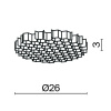 фото Антибликовая решётка ⌀26мм Maytoni Technical HoneyComb-D26, черный