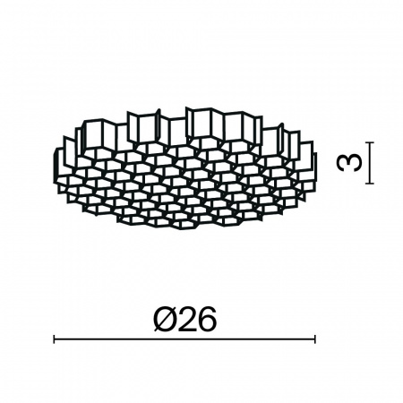 фото Антибликовая решётка ⌀26мм Maytoni Technical HoneyComb-D26, черный