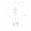 фото Филаментная светодиодная лампа Dimmable G95 5W 2700K E27 тонированная BLE2747