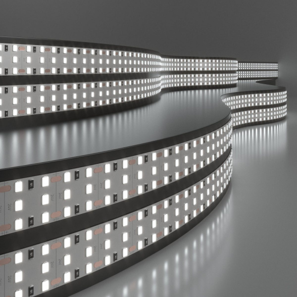 Светодиодная лента 360 LED 26 Вт IP20 трехрядная 6500К холодный белый, 5м 2835 24V 360Led 26W