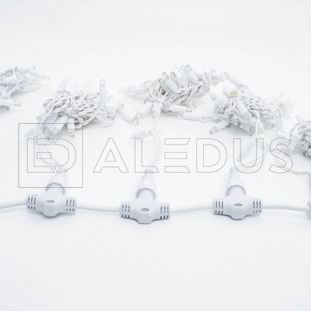 фото Занавес ALEDUS, 220 В, 2x3 м, белый провод, ПВХ, белый, без мерцания