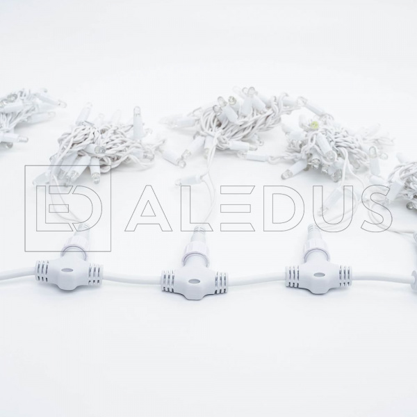 фото Занавес ALEDUS, 220 В, 2x3 м, белый провод, ПВХ, белый, без мерцания