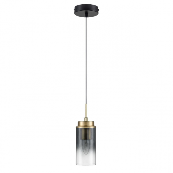 Черный/бронза металл/стекло Подвес Е14 1*40W 220V ISHA COMFI, арт. 8101/1A
