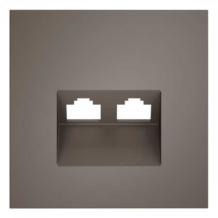 фото Накладка для розетки компьютерной двойной RJ45+RJ45 кат.6, S70 (капучино)