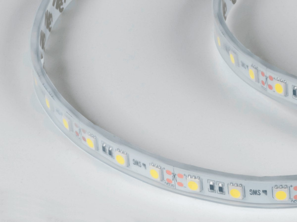 фото Светодиодная лента 5050, 60 LED/м, 14,4 Вт/м, 12В, IP66, Цвет: Ультра холодный белый, SWG560-12-14.4-UW-66-M, катушка 5 м