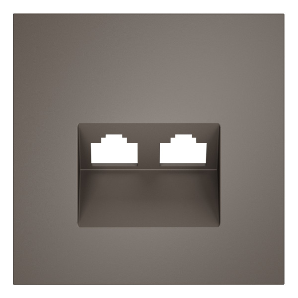 фото Накладка для розетки компьютерной двойной RJ45+RJ45 кат.6, S70 (капучино)