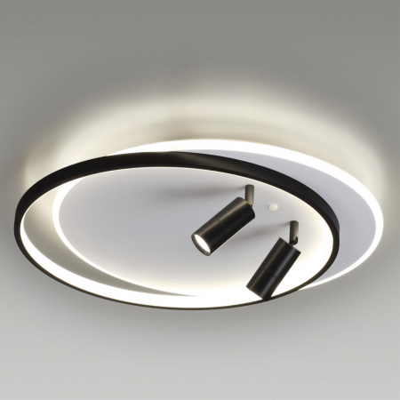 фото Белый, черный Люстра потолочная LED диммир. с ДУ 87W 3000-6000К 220V NAOKO LEDIO, арт. 5603/75CL