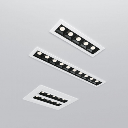 фото Встраиваемый точечный светодиодный светильник 9923 LED 20W 4200K белый/черный