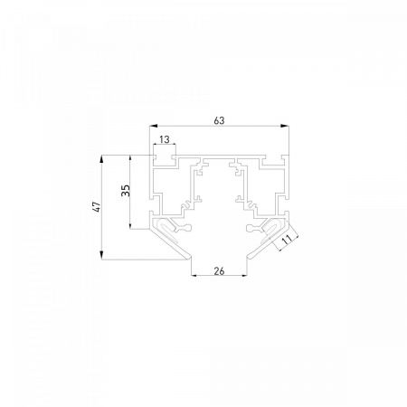 фото Slim Magnetic Шинопровод в натяжной потолок с декоративными вставками черный (2м) 85204/00
