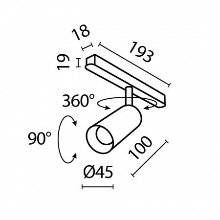 фото Трековый светильник Maytoni Technical Focus LED TR032-2-5W3K-M-BW, черный