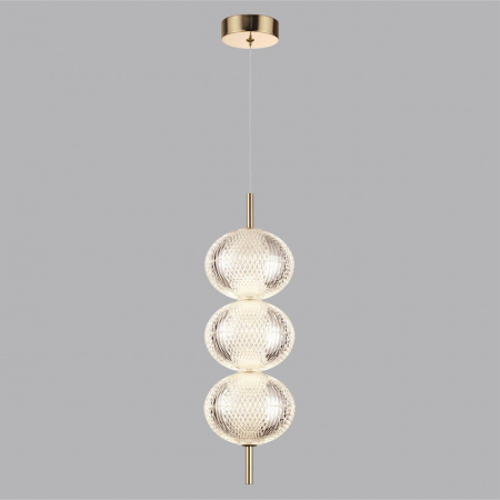 фото Золото/прозрачный, металл/пластик Подвес LED 18W 3000K 220V CAPRICE LEDIO, арт. 6577/18L