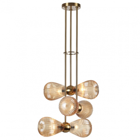 фото Золотой/янтарный/металл/стекло Подвес E14 6*40W ELICA MODERN, арт. 5402/6