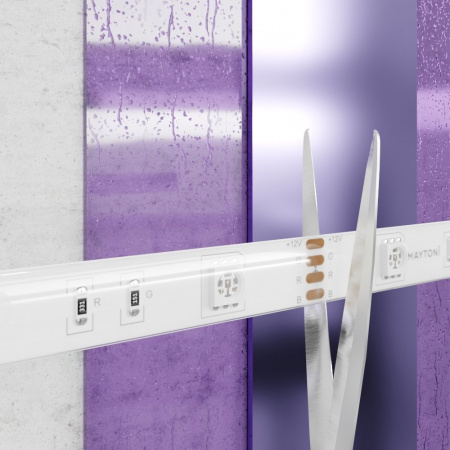 фото Светодиодная лента 12В 5050 7,2Вт/м Цветная (RGB) 5м IP65 Maytoni 10127, белый