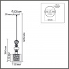 фото Хром/белый/прозрачный, металл/стекло/хрусталь Подвес E27 1*60W 220V GANNA MODERNI, арт. 8292/1A