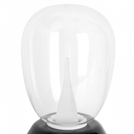 фото Настольная лампа диммируемая 10W 3000K прозрачный/черный Uovo III Lightstar 807907